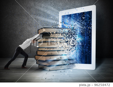 Reading books with an E-book 96258472