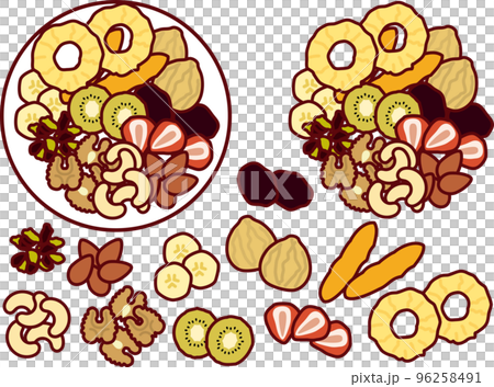 dried fruit and nuts plate 96258491