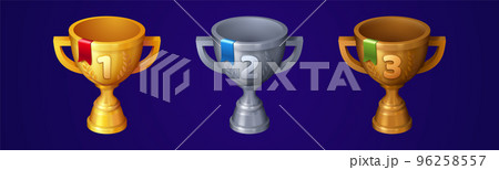 Cups for first, second and third place, win trophy 96258557