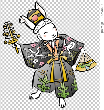 Rabbit Sanbaso illustration color 96258695