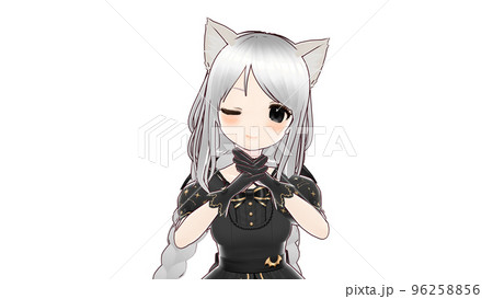 可愛い小悪魔少女　ウインク 96258856