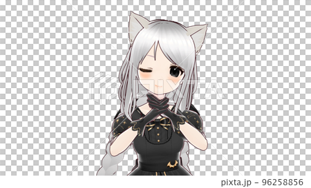 可愛い小悪魔少女　ウインク 96258856