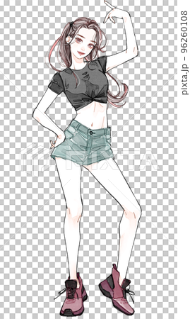 ダンスをする女性 96260108