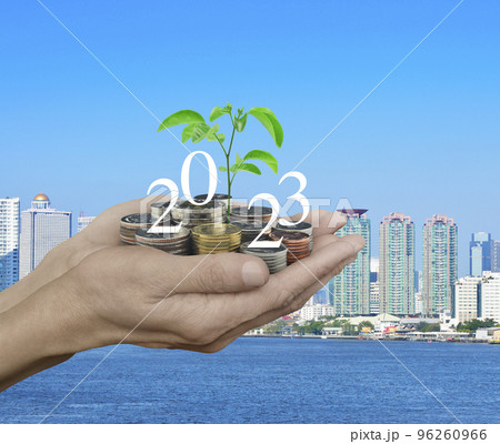 Happy new year 2023 business ecological concept 96260966