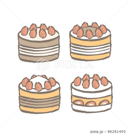 ケーキ　イラスト　セット 96261405