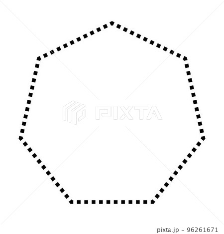 Heptagon symbol dotted shape vector icon for creative graphic design ui element in a pictogram illustration 96261671