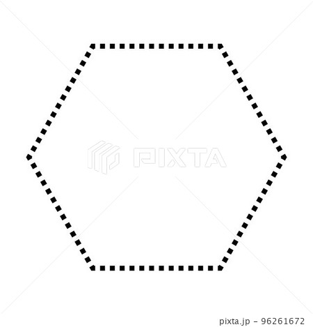 Hexagon symbol dotted shape vector icon for creative graphic design ui element in a pictogram illustration Hexagon symbol dotted shape vector icon for creative graphic design ui element in a pictogram illustration 96261672