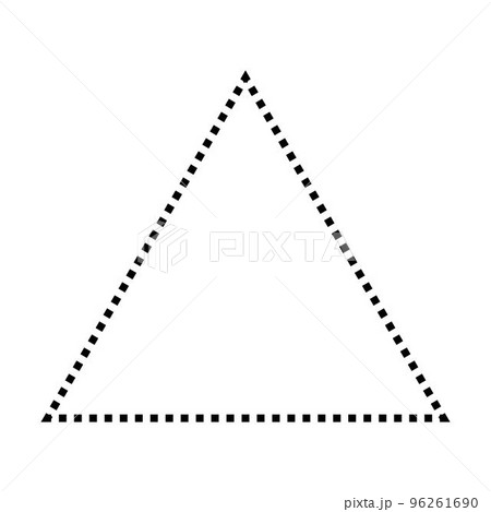 Triangle shape dotted icon vector symbol for creative graphic design ui element in a pictogram illustration 96261690