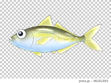 海中を泳ぐアジ（鯵）のイラスト 96262893