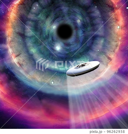ブラックホ-ルに突入するUFO ブラックホ-ルに突入するUFO 96262938