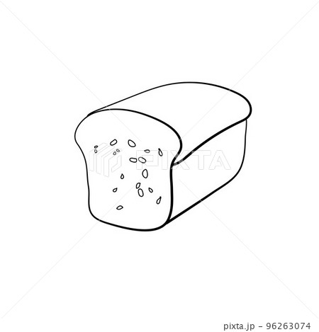 Bread icon sign. Bakery product icon. Vector cartoon hand drawn illustration 96263074