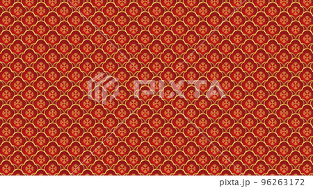 Traditional chinese pattern. Red golden asian luxury ornament. 96263172