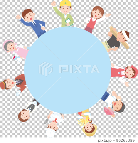 Working person _ light blue from the circle 96263389