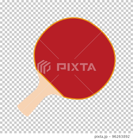 a red ping pong paddle Stock Photo