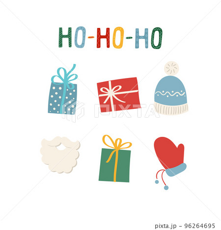 Christmass set of gift patch with mitten 96264695