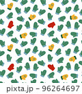 Colorful funny Christmass pattern with cute mitten in kids style 96264697