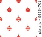 Christmas tree ball toy on cute holiday pattern 96264701