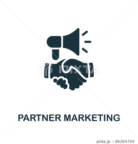Partner Marketing icon. Monochrome simple Marketing Strategy icon for templates, web design and infographics 96264704