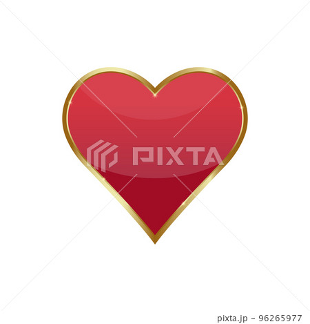 Heart vector symbolof playing cards. Play card symbol suit vector icon. 96265977