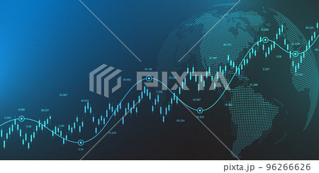 Financial data graph chart background. Business background with candlesticks chart for reports and investment. Financial market trade concept. Vector illustration Financial data graph chart background. Business background with candlesticks chart for reports and investment. Financial market trade concept. Vector illustration 96266626