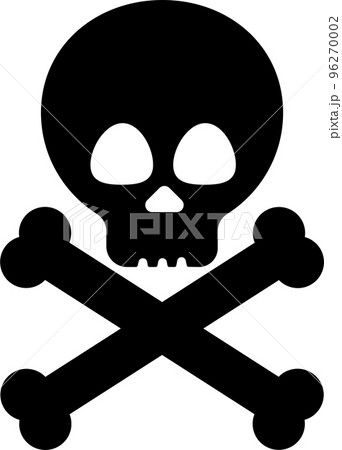 シンプルなどくろマークのイラスト シンプルなどくろマークのイラスト 96270002