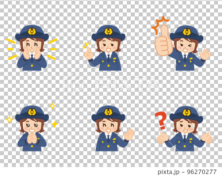 女警官面部表情模式集 96270277