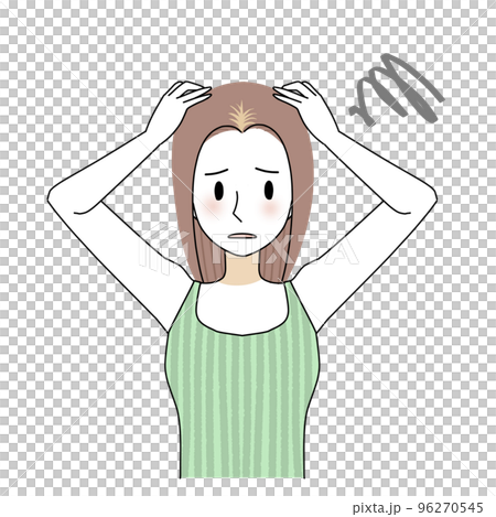 擔心頭髮稀疏的女性 96270545
