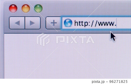Browser of computer ready to read a website that start with www 96271825