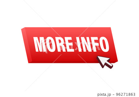 More Info Button with Cursor. Vector stock illustration. 96271863