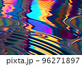 Liquid chrome metal surface with colorful chromatic reflection 96271897