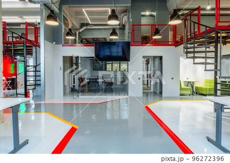 Large empty modern open space office interior Large empty modern open space office interior 96272396