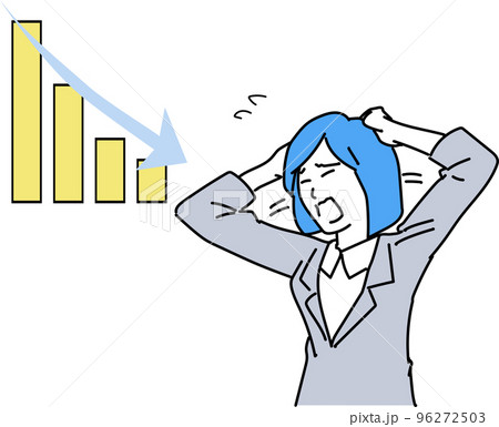 失敗_右肩下がりのグラフ 96272503