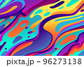 Vibrant wavy liquid fluid cartoon abstract background 96273138