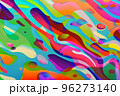 Vibrant wavy liquid fluid cartoon abstract background 96273140