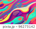 Vibrant wavy liquid fluid cartoon abstract background 96273142