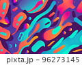 Vibrant wavy liquid fluid cartoon abstract background 96273145