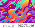 Vibrant wavy liquid fluid cartoon abstract background 96273146