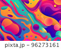 Vibrant wavy liquid fluid cartoon abstract background 96273161