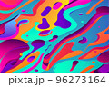 Vibrant wavy liquid fluid cartoon abstract background 96273164
