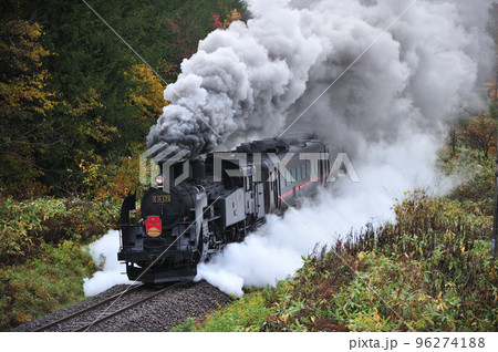 函館本線　然別－銀山　JR北海道　C11-171＋14系＋スハシ44＋DE15-1520　SLニセコ 96274188