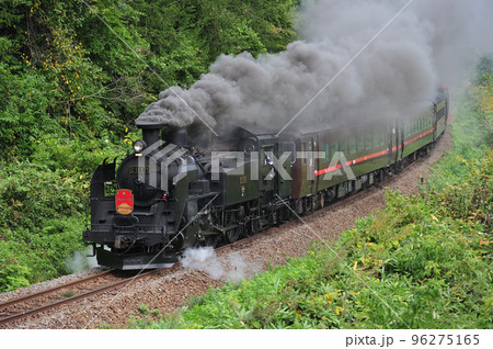 函館本線 然別-銀山 JR北海道 C11-171+14系+スハシ44+DE15-1520 SLニセコ 函館本線 然別-銀山 JR北海道 C11-171+14系+スハシ44+DE15-1520 SLニセコ 96275165