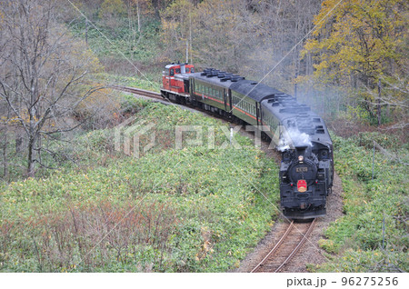 函館本線　ニセコ－昆布　JR北海道　C11-171＋14系＋スハシ44＋DE15-1520　ニセコ 96275256