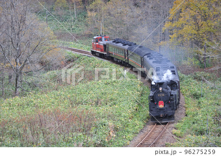 函館本線 ニセコ-昆布 JR北海道 C11-171+14系+スハシ44+DE15-1520 ニセコ 函館本線 ニセコ-昆布 JR北海道 C11-171+14系+スハシ44+DE15-1520 ニセコ 96275259