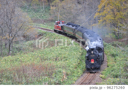 函館本線 ニセコ-昆布 JR北海道 C11-171+14系+スハシ44+DE15-1520 ニセコ 函館本線 ニセコ-昆布 JR北海道 C11-171+14系+スハシ44+DE15-1520 ニセコ 96275260