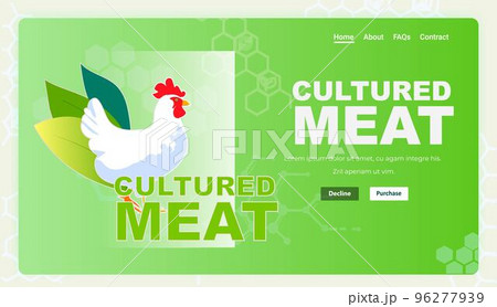 cell cultured chicken meat artificial lab grown meat production concept horizontal copy space 96277939