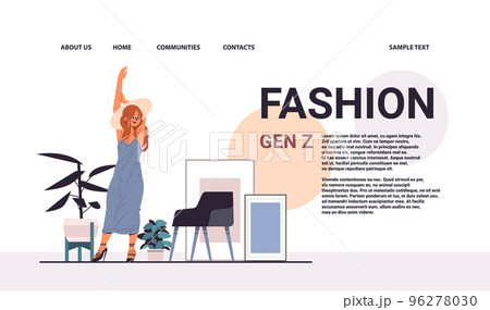 girl in casual trendy clothes generation Z fashion lifestyle concept new modern demography trend girl in casual trendy clothes generation Z fashion lifestyle concept new modern demography trend 96278030