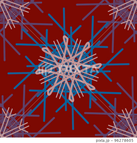 Seamless Christmas,New Year pattern doodle hand random drawn snowflakes 96278605