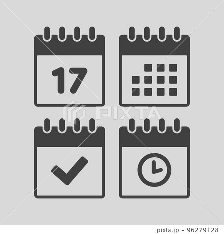 Icon calendar number 17, agenda app, timer, done Icon calendar number 17, agenda app, timer, done 96279128