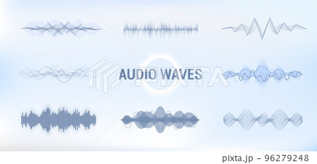 Audio sound wave, Equalizer music visualisation in futuristic style Audio sound wave, Equalizer music visualisation in futuristic style 96279248