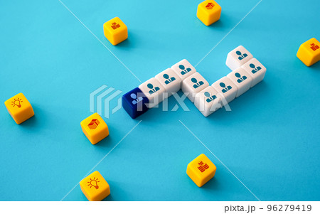 Head of business looking for funding and information. Team leader finds money and creative ideas for productive work. Lead your business to success. Development direction plan. Snake game concept Head of business looking for funding and information. Team leader finds money and creative ideas for productive work. Lead your business to success. Development direction plan. Snake game concept 96279419